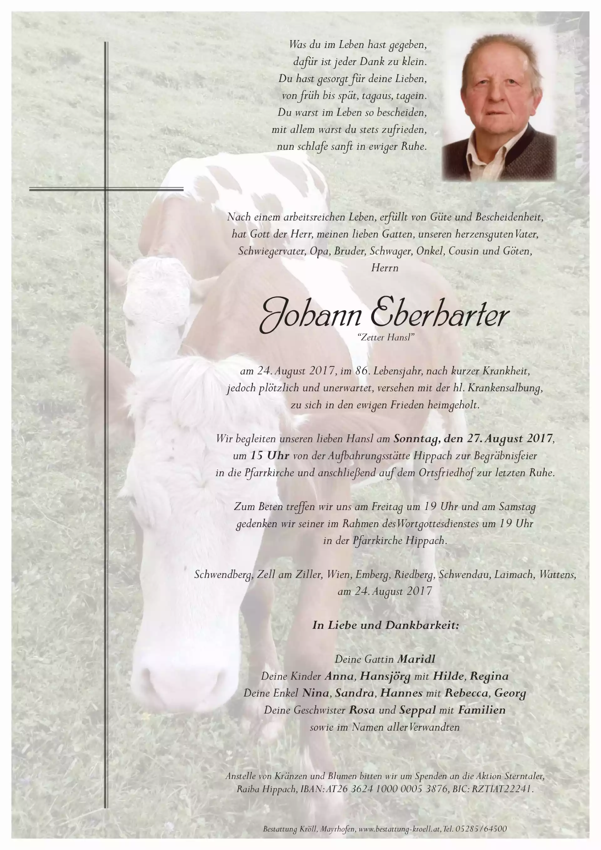 Parte von Johann Eberharter